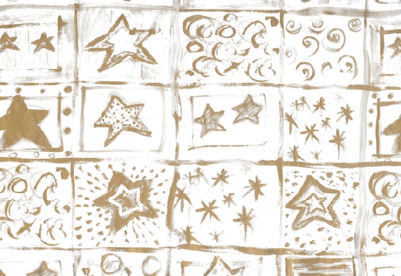 PAPEL DE REGALO PREMIUM ESTRELLA NAVIDAD ORO FONDO BLANCO