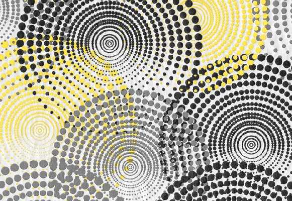 PAPEL DE REGALO PREMIUM CIRCULOS AMARILLO