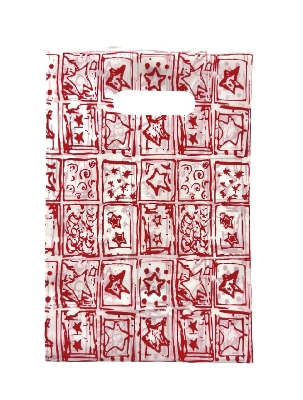 BOLSAS RIÑON FANTASIA - ESTRELLITAS ORO / ROJOX 50 Unid.